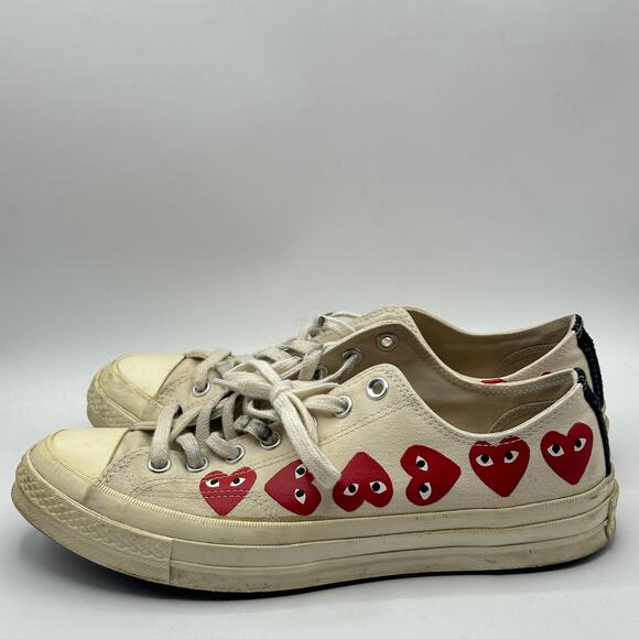 CONVERSE x PLAY Comme des Garçons Chuck 70 Multi Heart Sz 10M 12W - Picture 4 of 9